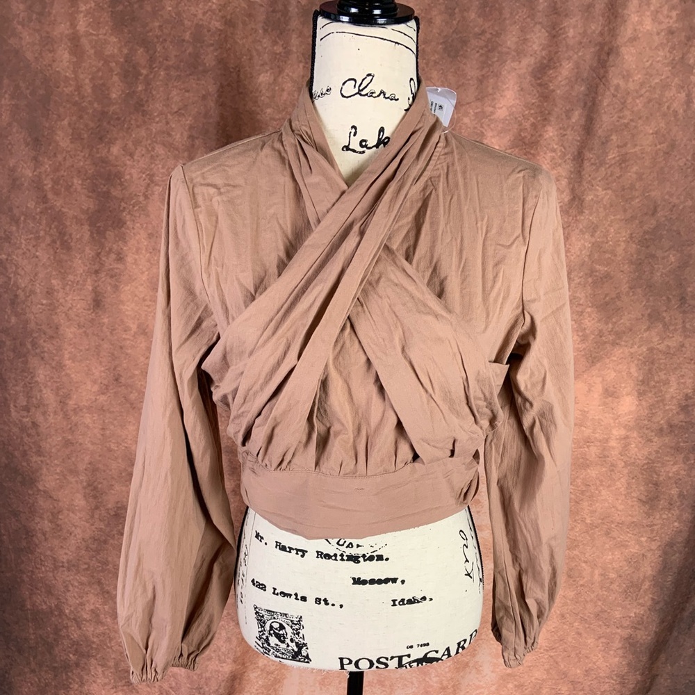 Future Collective Reese Blutstein Faux Wrap Crop Top